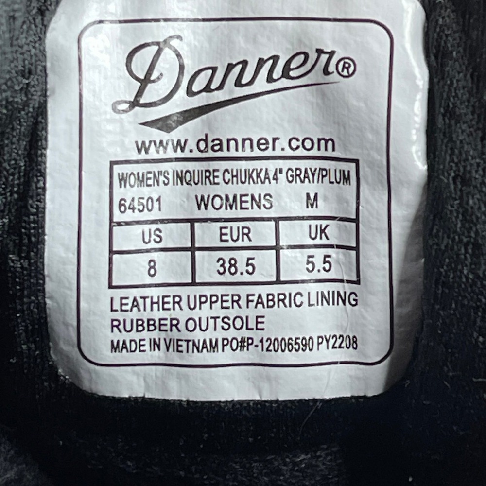 Danner Inquire Chukka Women's Gray Boots - Women's Size 8 - Picture 9 of 9